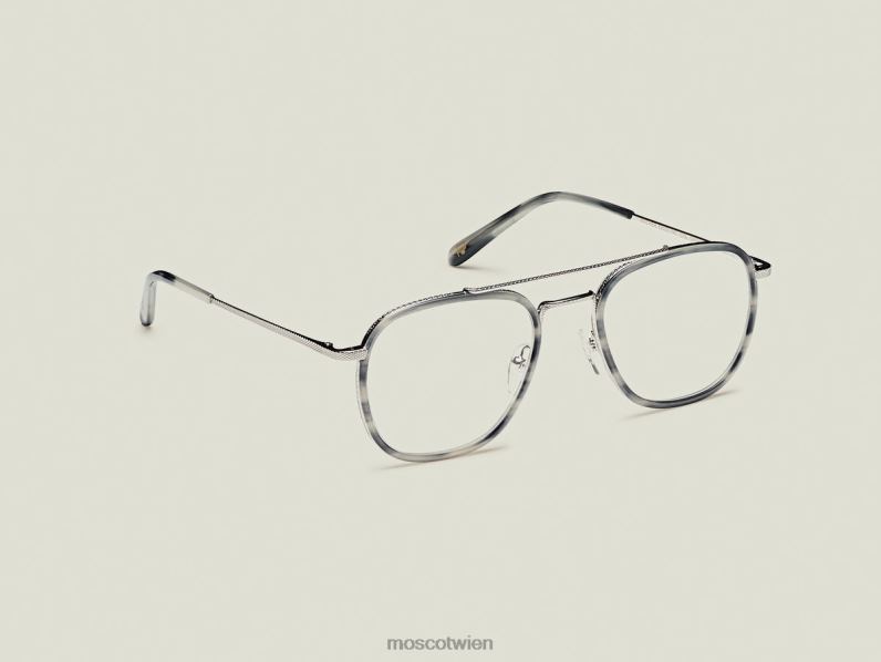 Moscot graues Schildpatt/Silber macher Brille 046HT252