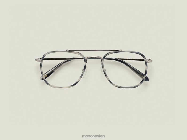 Moscot graues Schildpatt/Silber macher Brille 046HT252
