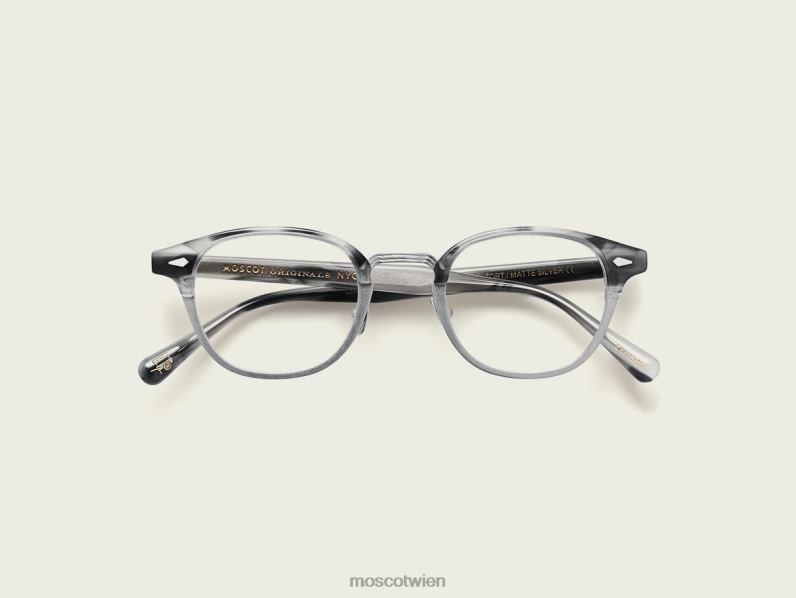 Moscot graues Schildpatt/mattes Silber lemtosh-mac Brille 046HT204