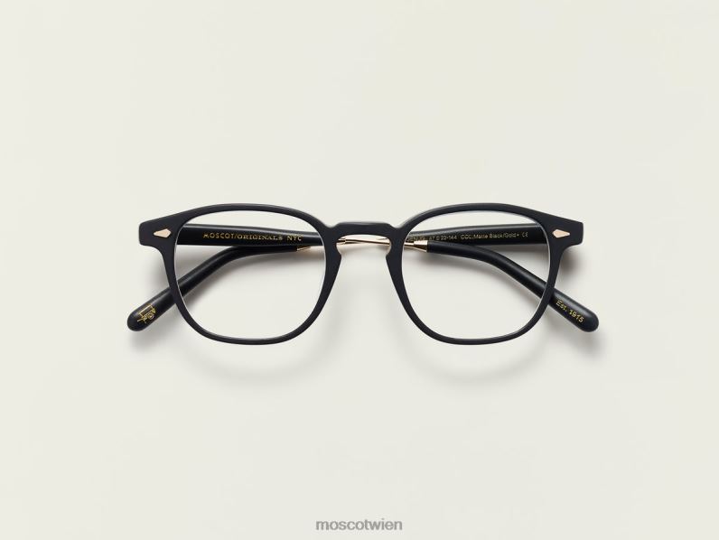 Moscot mattschwarz/gold genug Brille 046HT172