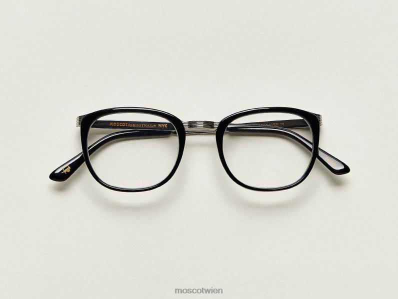 Moscot schwarzes Silber grob Brille 046HT307