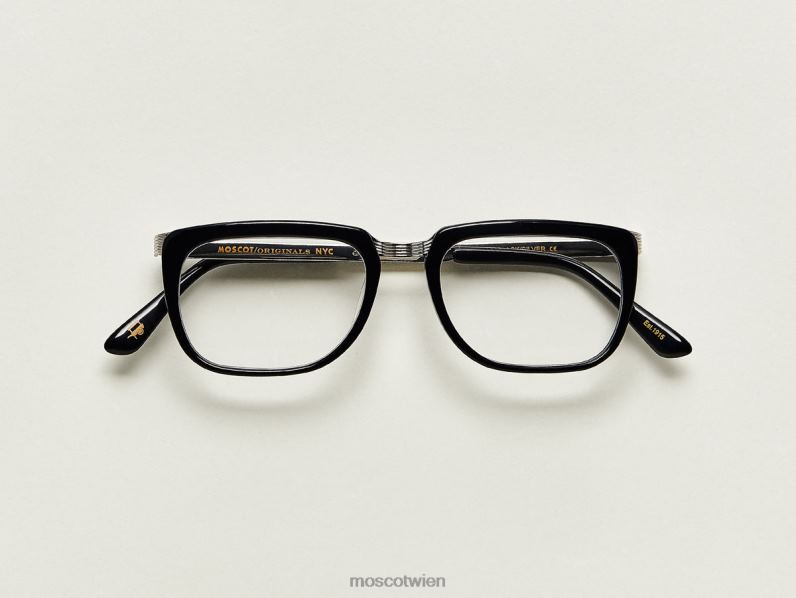 Moscot schwarzes Silber klug Brille 046HT304