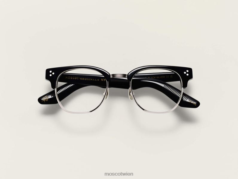 Moscot schwarzes Silber tinif Brille 046HT43