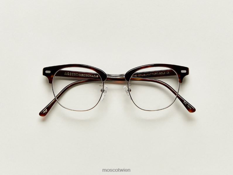 Moscot verbrannte Schildkröte/Gold Yukel Brille 046HT187