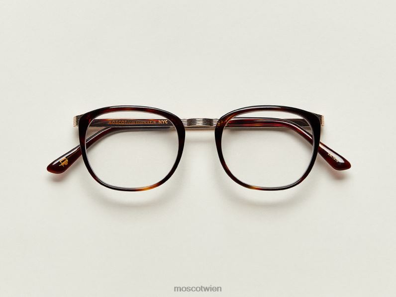 Moscot verbrannte Schildkröte/Gold grob Brille 046HT306