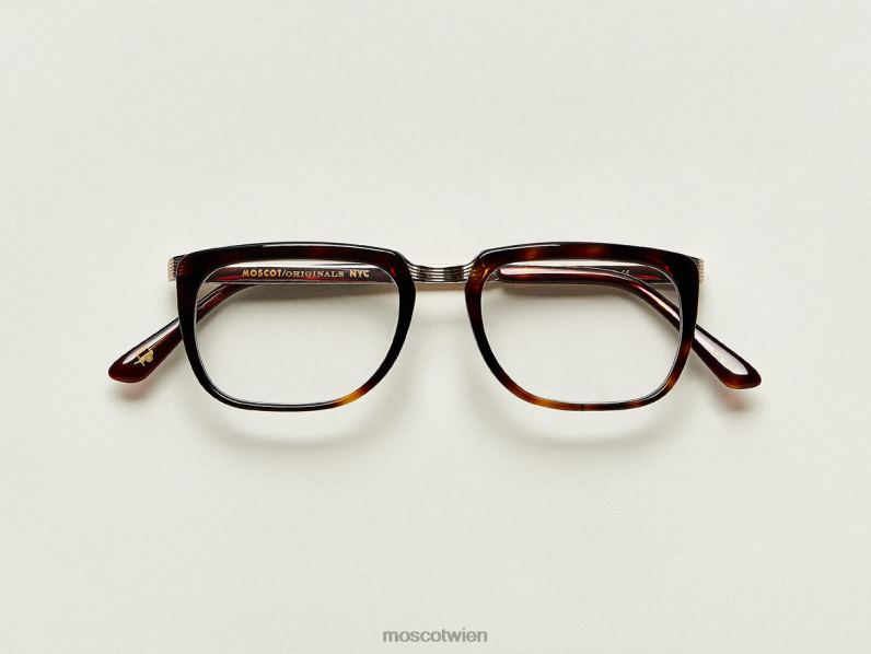 Moscot verbrannte Schildkröte/Gold klug Brille 046HT303