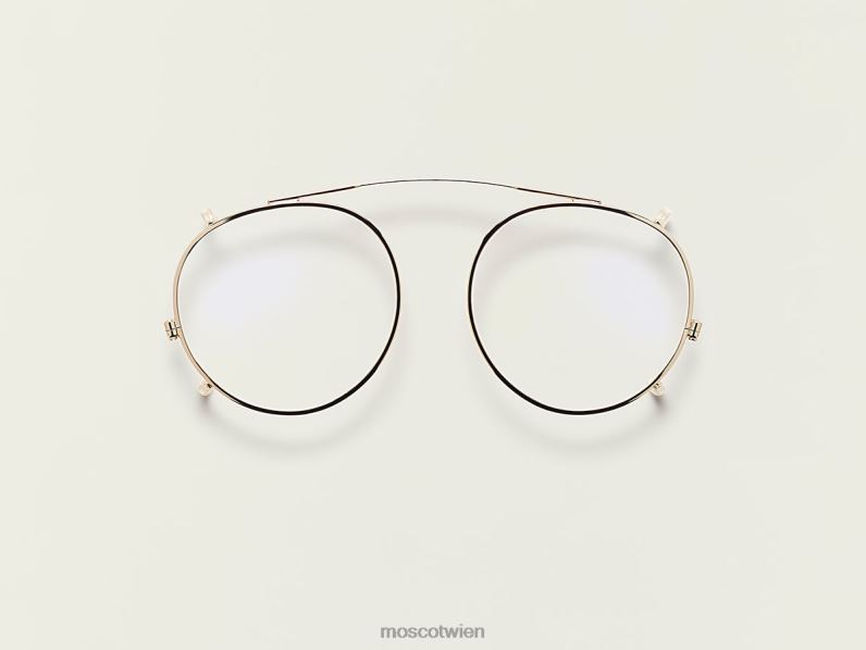Moscot Gold Clipzen mit Blaulichtfilter Gläser 046HT904