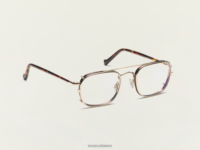 Moscot Gold Trageclip mit Blaulichtfilter Gläser 046HT910