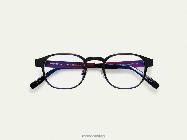 Moscot Holzkohle/Wein Lemtosh-T mit Blaulichtfilter Gläser 046HT873