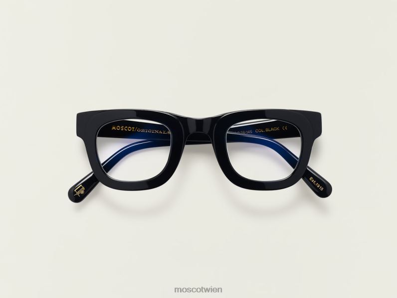 Moscot Schwarz Fritz mit Blaulichtfilter Gläser 046HT883