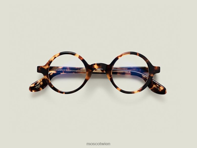 Moscot klassisches Havanna Zolman mit Blaulichtfilter Gläser 046HT882