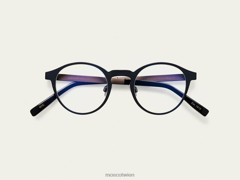 Moscot marine/beige miltzen-t mit Blaulichtfilter Gläser 046HT880
