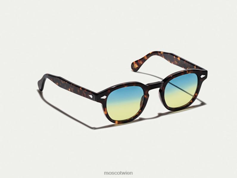 Moscot Aqua-Sonnenaufgang Lemtosh-Schildkröte mit maßgeschneiderten Farbtönen Gläser 046HT706