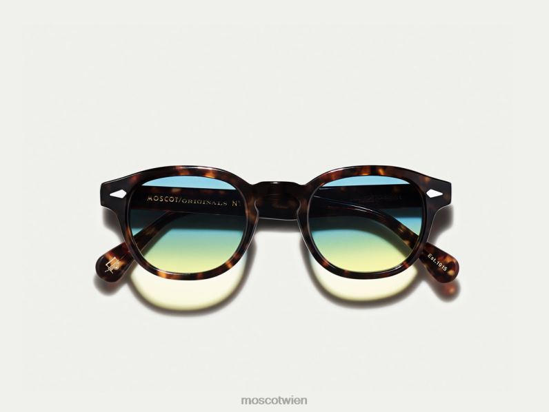 Moscot Aqua-Sonnenaufgang Lemtosh-Schildkröte mit maßgeschneiderten Farbtönen Gläser 046HT706