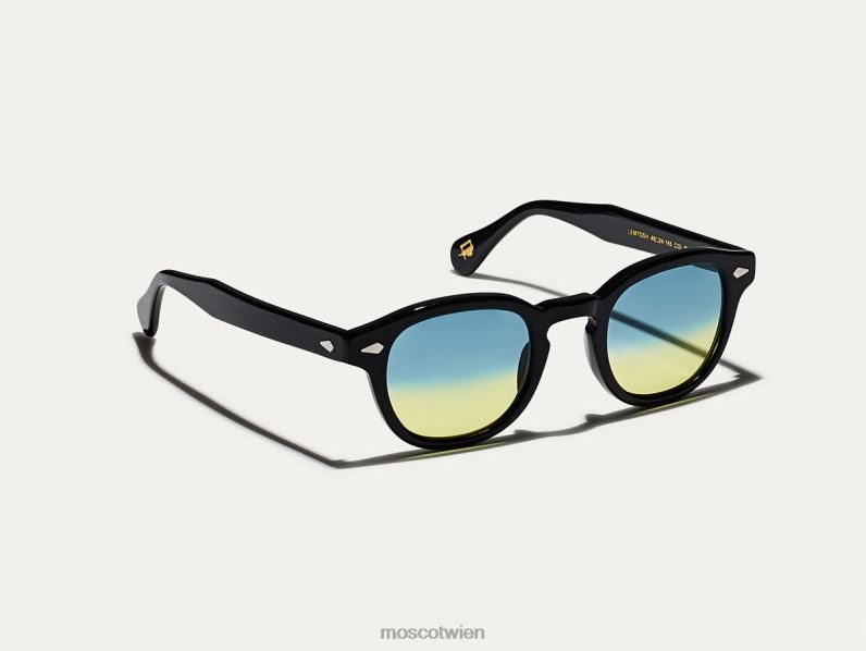 Moscot Aqua-Sonnenaufgang Lemtosh-Schwarz mit maßgeschneiderten Farbtönen Gläser 046HT658