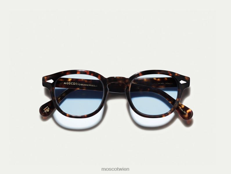 Moscot Bel Air Blau Lemtosh-Schildkröte mit maßgeschneiderten Farbtönen Gläser 046HT687