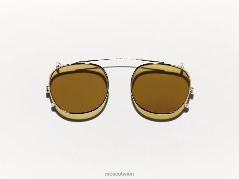 Moscot Bernstein Cliptosh Gold mit maßgeschneiderten Farbtönen Gläser 046HT741