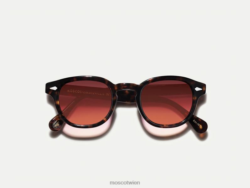 Moscot Cabernet Lemtosh-Schildkröte mit maßgeschneiderten Farbtönen Gläser 046HT704
