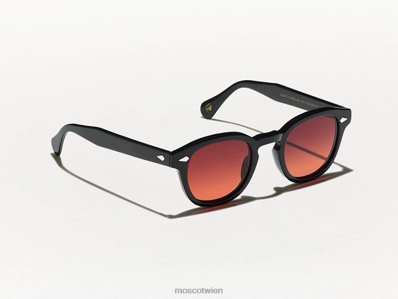 Moscot Cabernet Lemtosh-Schwarz mit maßgeschneiderten Farbtönen Gläser 046HT664