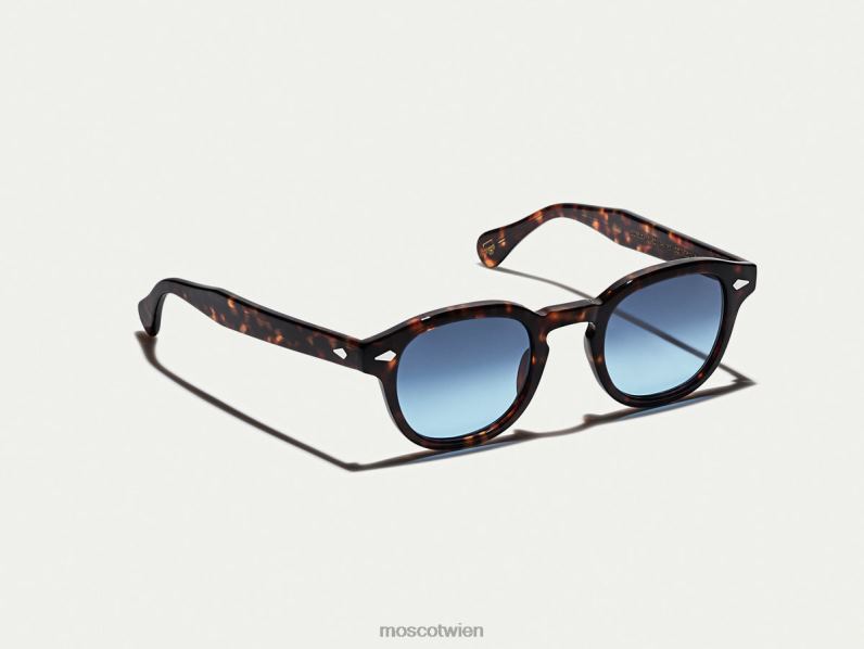 Moscot Denim Blue Lemtosh-Schildkröte mit maßgeschneiderten Farbtönen Gläser 046HT688