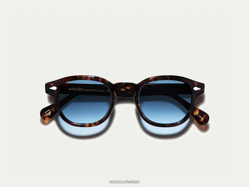 Moscot Denim Blue Lemtosh-Schildkröte mit maßgeschneiderten Farbtönen Gläser 046HT688