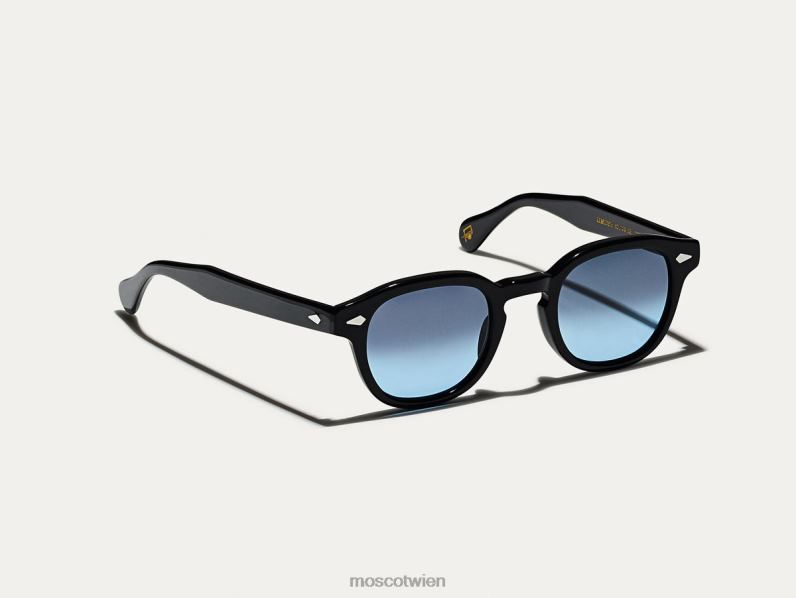 Moscot Denim Blue Lemtosh-Schwarz mit maßgeschneiderten Farbtönen Gläser 046HT651