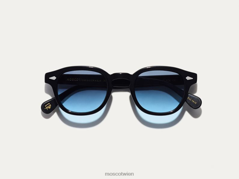 Moscot Denim Blue Lemtosh-Schwarz mit maßgeschneiderten Farbtönen Gläser 046HT651