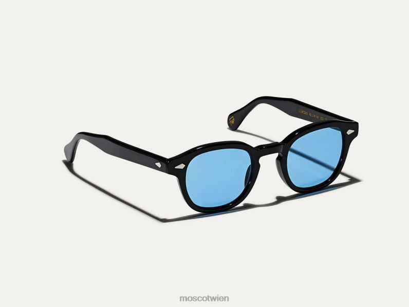 Moscot Promi-Blau Lemtosh-Schwarz mit maßgeschneiderten Farbtönen Gläser 046HT657