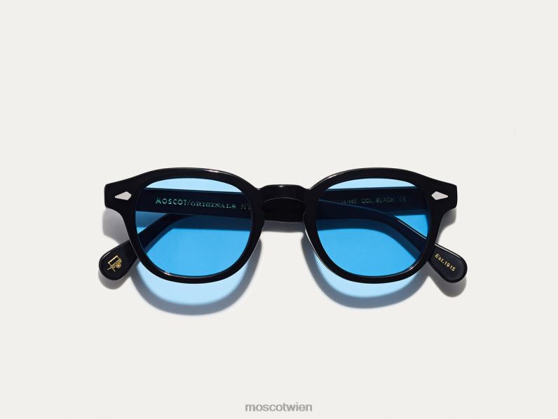 Moscot Promi-Blau Lemtosh-Schwarz mit maßgeschneiderten Farbtönen Gläser 046HT657
