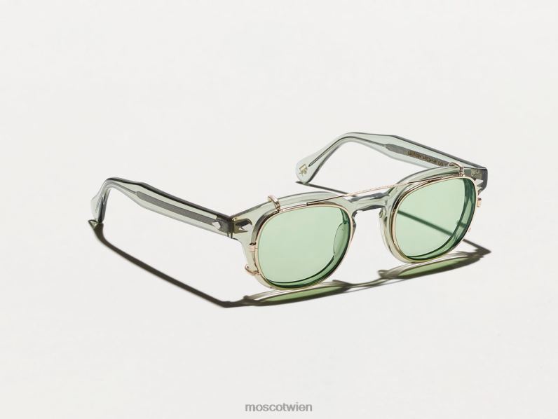 Moscot Rampenlicht Cliptosh Gold mit maßgeschneiderten Farbtönen Gläser 046HT749