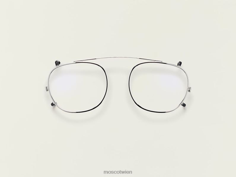 Moscot Silber Cliptosh mit Blaulichtfilter Gläser 046HT762