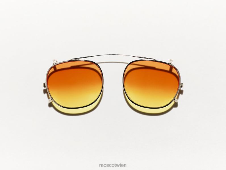 Moscot Zuckermais Cliptosh Gold mit maßgeschneiderten Farbtönen Gläser 046HT745