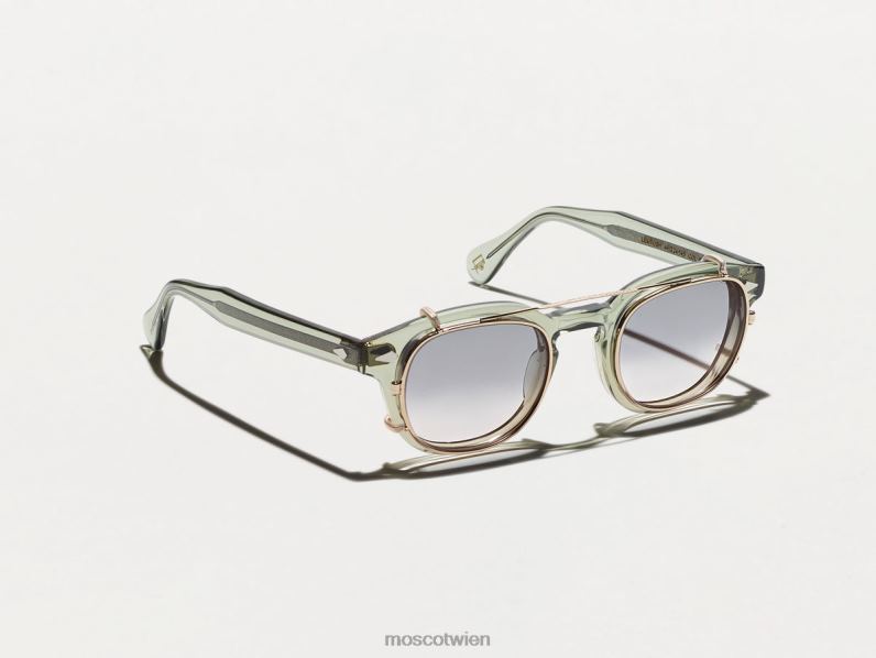 Moscot amerikanisches Grau verblassen Cliptosh Gold mit maßgeschneiderten Farbtönen Gläser 046HT743