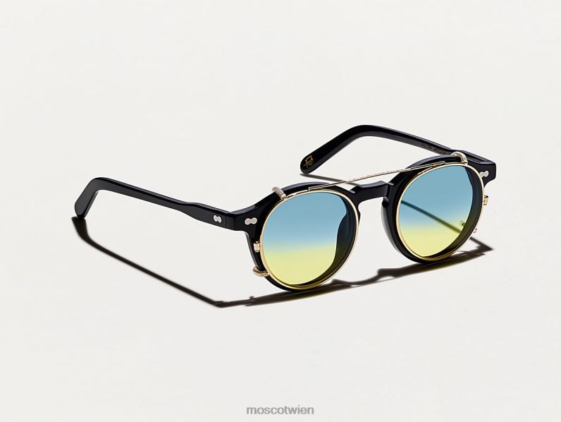 Moscot Aqua-Sonnenaufgang Clipzen Gold mit maßgeschneiderten Farbtönen Brille 046HT812