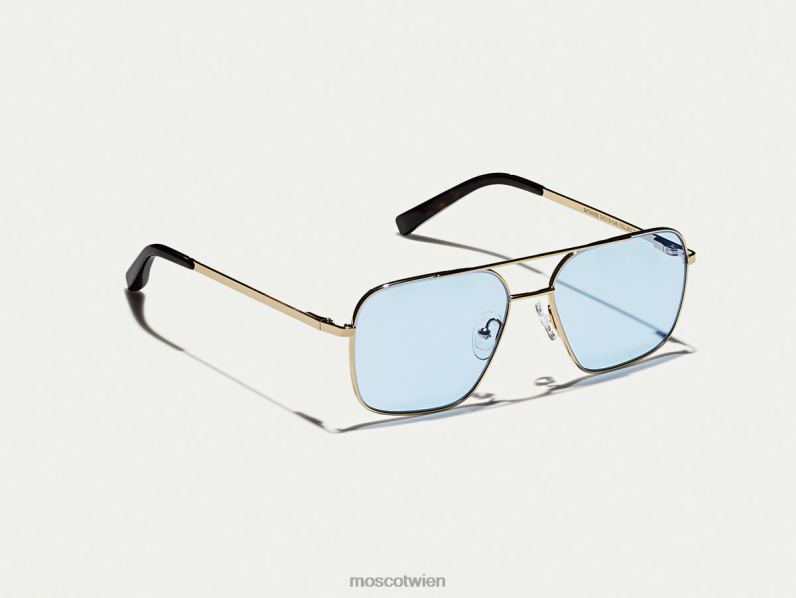 Moscot Bel Air Blau Stärkeres Gold mit maßgeschneiderten Farbtönen Brille 046HT769