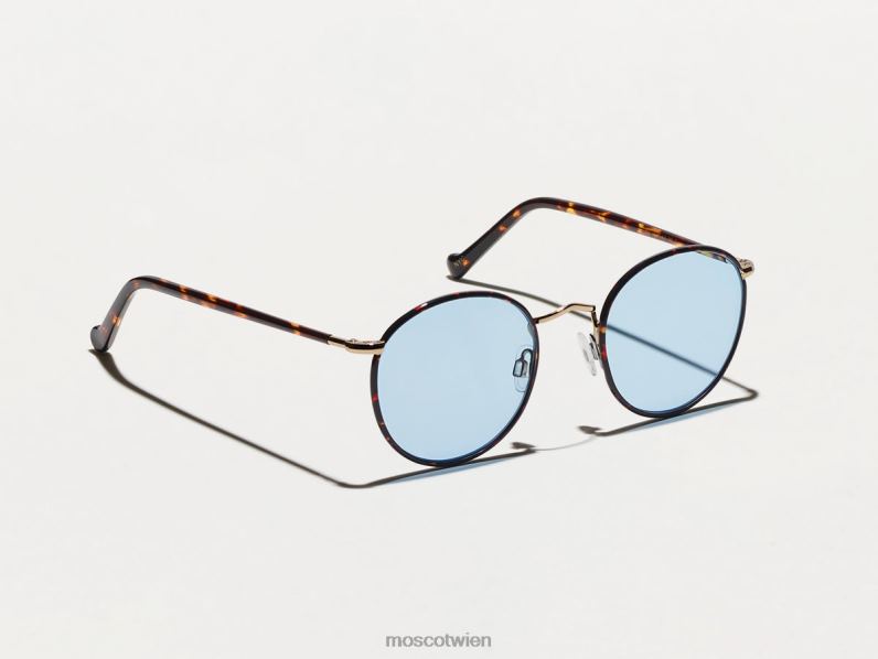 Moscot Bel Air Blau Zev-Schildkröte mit maßgeschneiderten Farbtönen Brille 046HT802