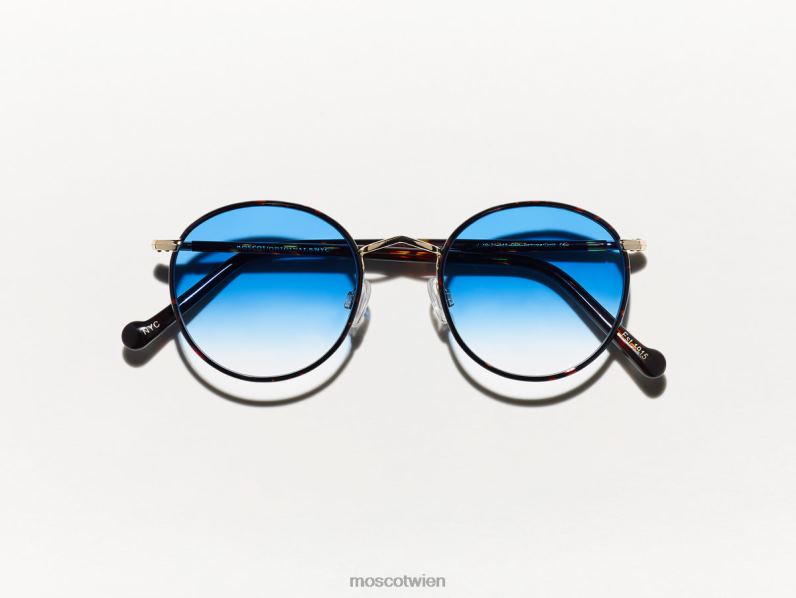 Moscot Broadway-Blau verblasst Zev-Schildkröte mit maßgeschneiderten Farbtönen Brille 046HT801
