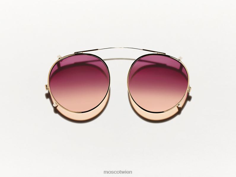 Moscot Lichter der Stadt Clipzen Gold mit maßgeschneiderten Farbtönen Brille 046HT806