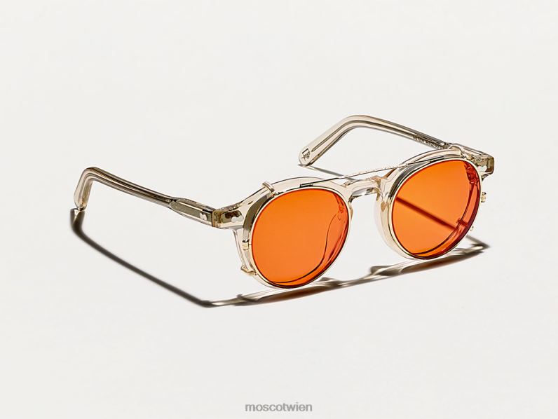 Moscot Woodstock-Orange Clipzen Gold mit maßgeschneiderten Farbtönen Brille 046HT817