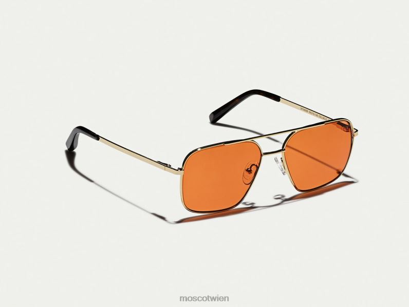 Moscot Woodstock-Orange Stärkeres Gold mit maßgeschneiderten Farbtönen Brille 046HT771