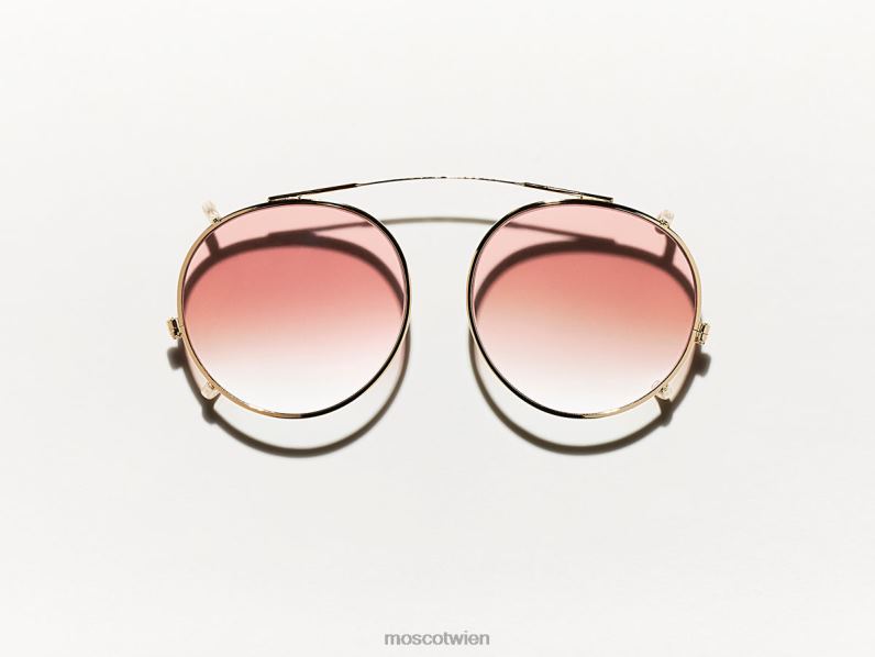 Moscot Wurzelbier verblassen Clipzen Gold mit maßgeschneiderten Farbtönen Brille 046HT822