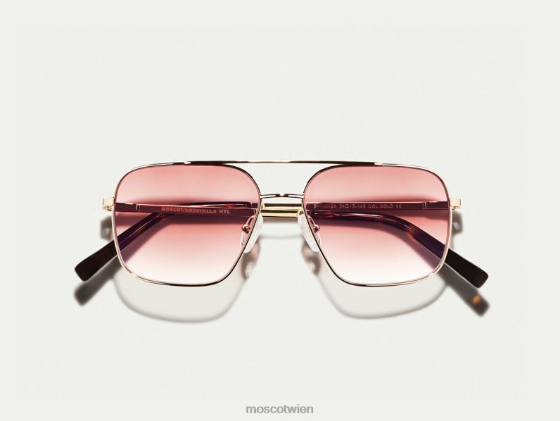 Moscot Wurzelbier verblassen Stärkeres Gold mit maßgeschneiderten Farbtönen Brille 046HT774