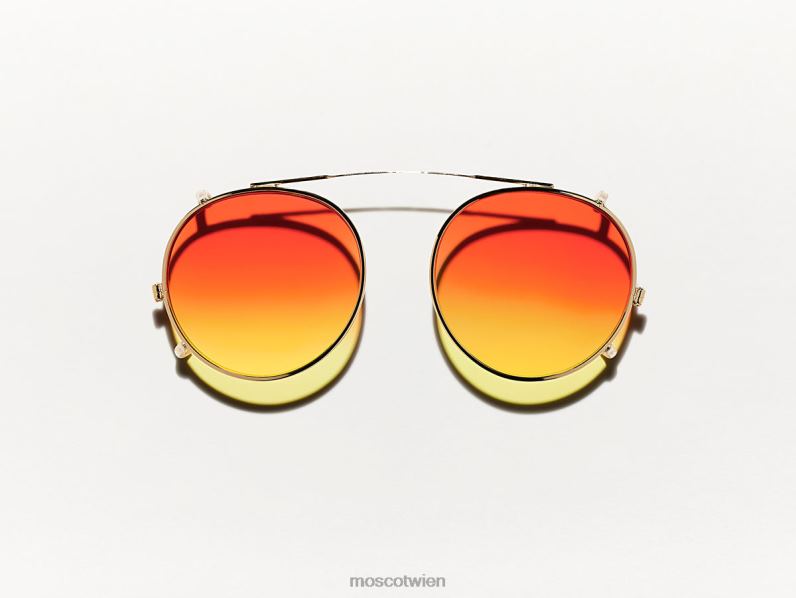 Moscot Zuckermais Clipzen Gold mit maßgeschneiderten Farbtönen Brille 046HT819