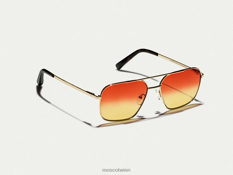 Moscot Zuckermais Stärkeres Gold mit maßgeschneiderten Farbtönen Brille 046HT772