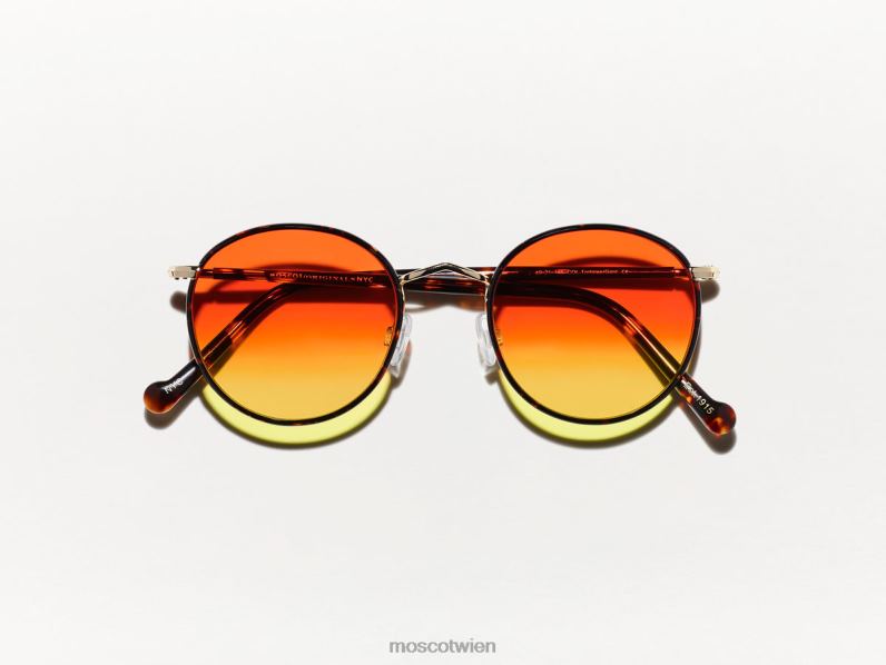 Moscot Zuckermais Zev-Schildkröte mit maßgeschneiderten Farbtönen Brille 046HT791