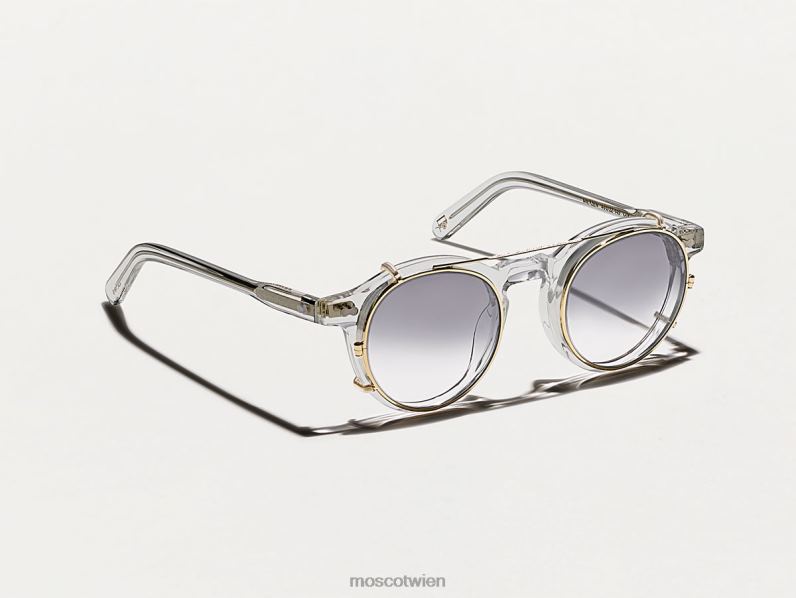Moscot amerikanisches Grau verblassen Clipzen Gold mit maßgeschneiderten Farbtönen Brille 046HT821