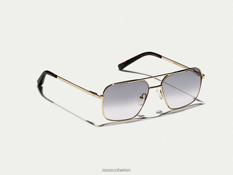 Moscot amerikanisches Grau verblassen Stärkeres Gold mit maßgeschneiderten Farbtönen Brille 046HT773