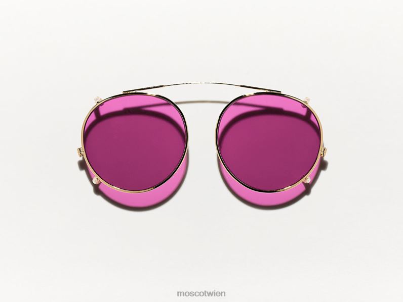 Moscot lila Nurple Clipzen Gold mit maßgeschneiderten Farbtönen Brille 046HT808