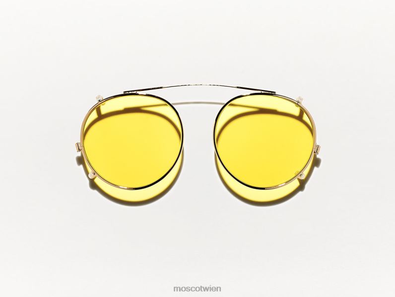 Moscot sanftes Gelb Clipzen Gold mit maßgeschneiderten Farbtönen Brille 046HT820