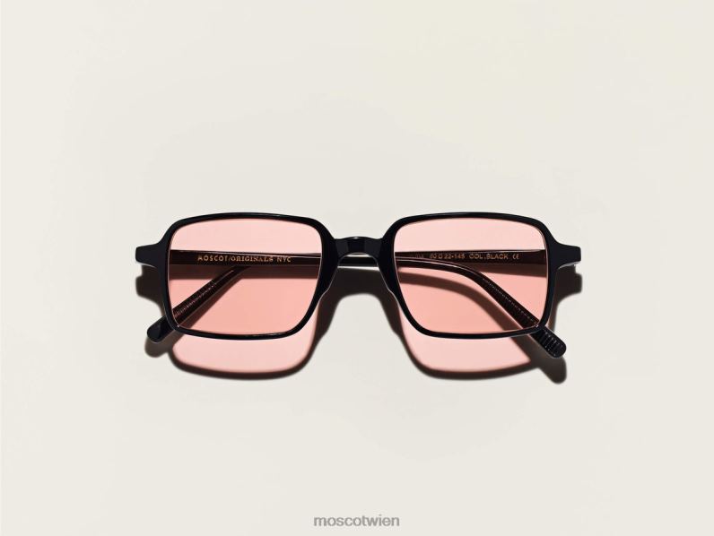 Moscot New Yorker Rose Glänzendes Schwarz mit maßgeschneiderten Farbtönen Sonnenbrille 046HT585